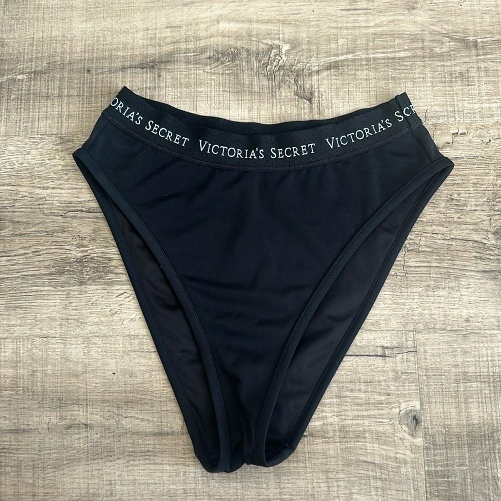 Victoria’s Secret high waisted high leg cut logo band bikini bottom size s